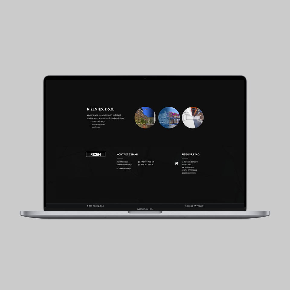 wykonanie strony rizen