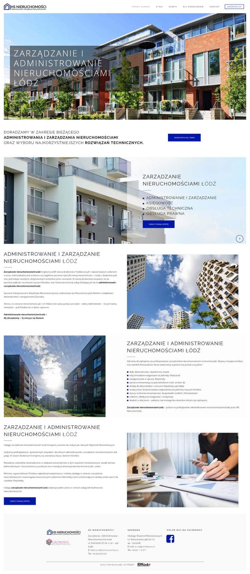 Wykonanie strony HS Nieruchomości