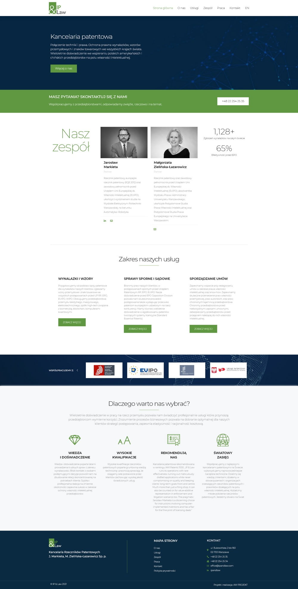 projekt strony ipandlaw