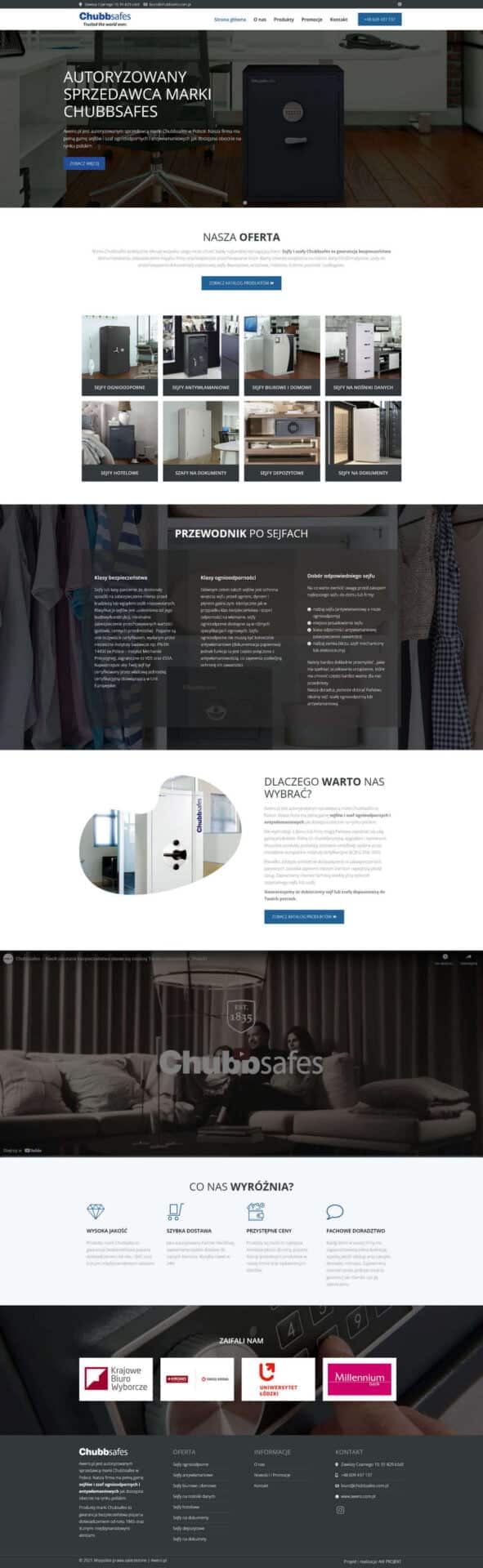 chubbsafes wykonanie sklepu internetowego