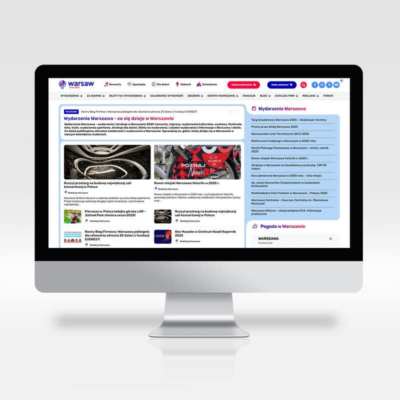 wykonanie strony warsawcity.info