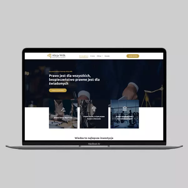 Wykonanie strony dla Kancelarii w Warszawie