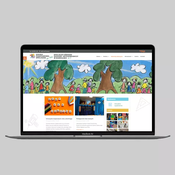 Wykonanie strony internetowej Szkoły Podstawowej Specjalnej z Warszawy