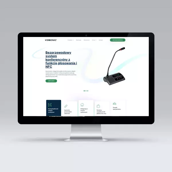 Wykonanie strony dla firmy międzynarodowej VISSONIC