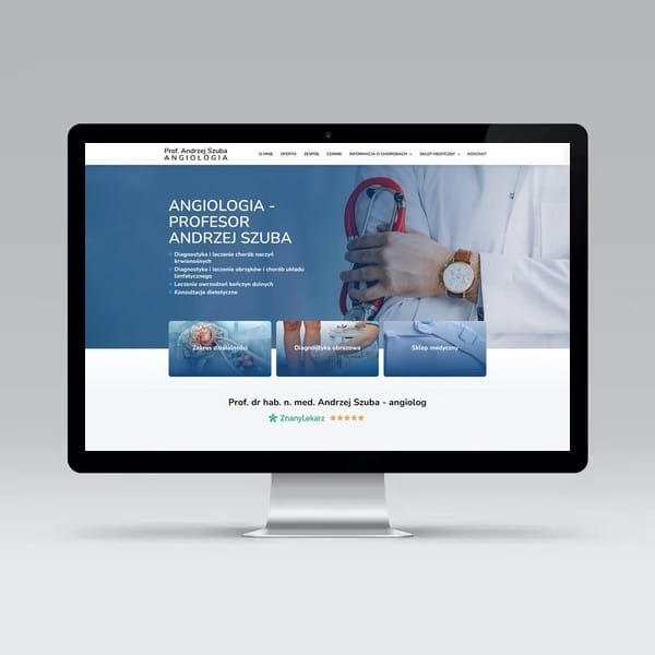 Wykonanie strony www dla Prof. dr hab. Andrzej Szuba