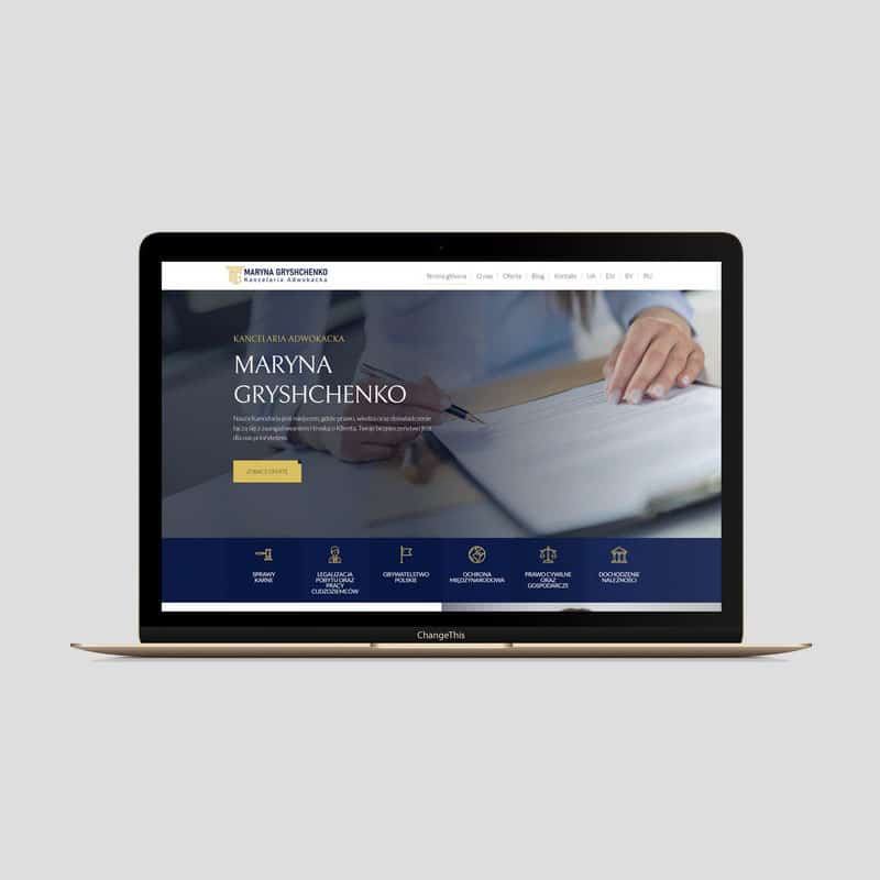 wykonanie strony www kancelaria