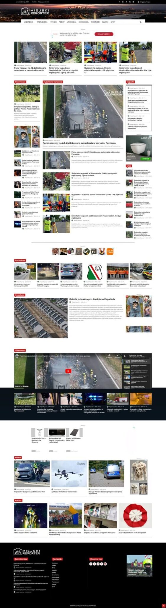 wykonanie strony www miejski reporter