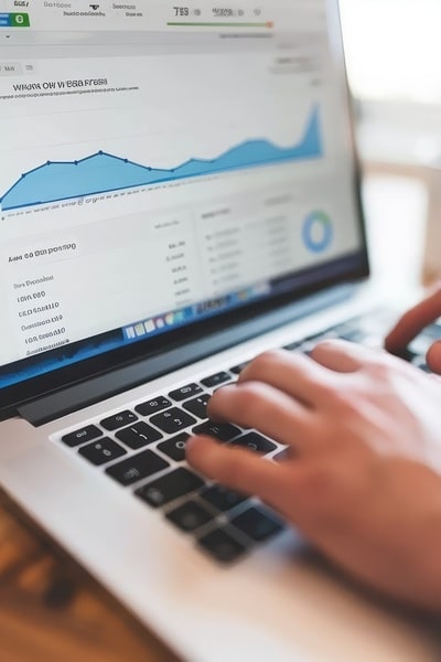 Pozycjonowanie strony w Google - wykres Google Analytics