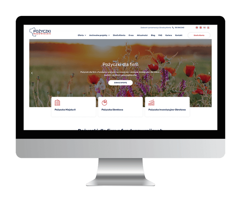 wykonanie strony pozyczkimazowieckie.pl