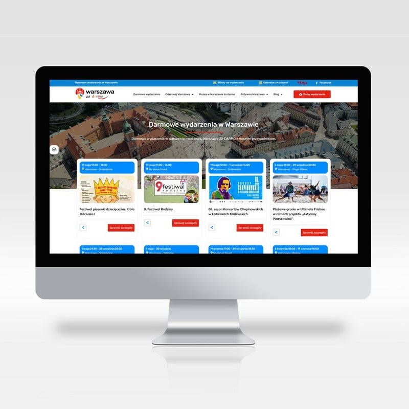 wykonanie strony warszawazadarmo-pl